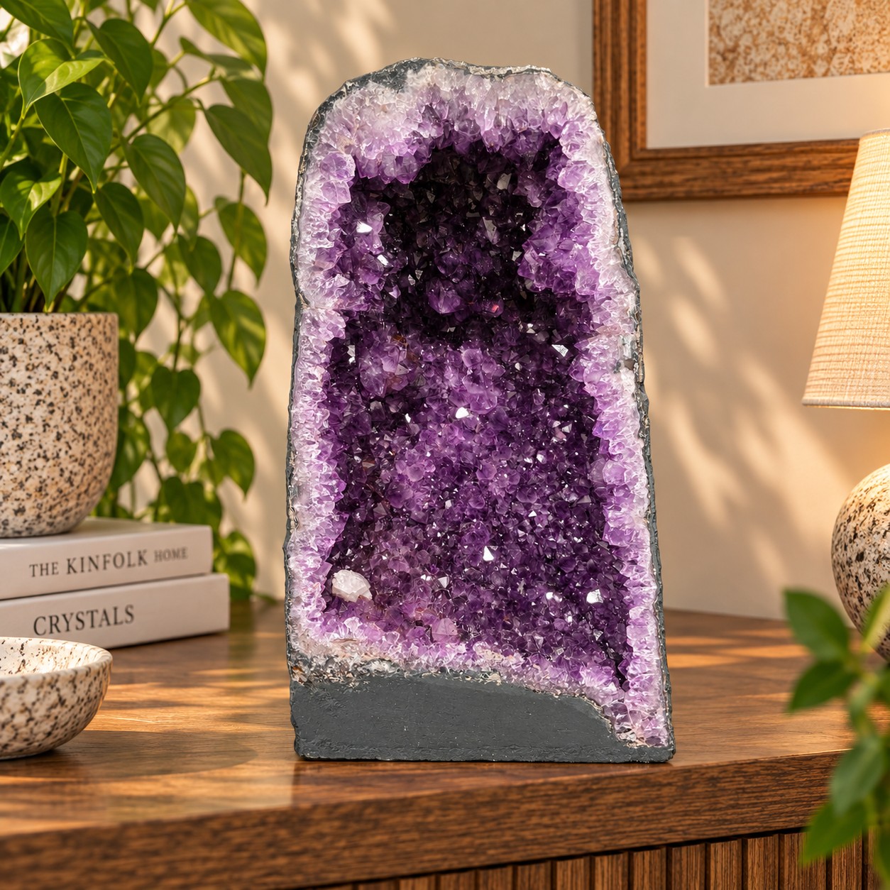 Tall Amethyst Crystal Geode 1206 Premium Queen Grade 31.91kg H51xW30xD18cm