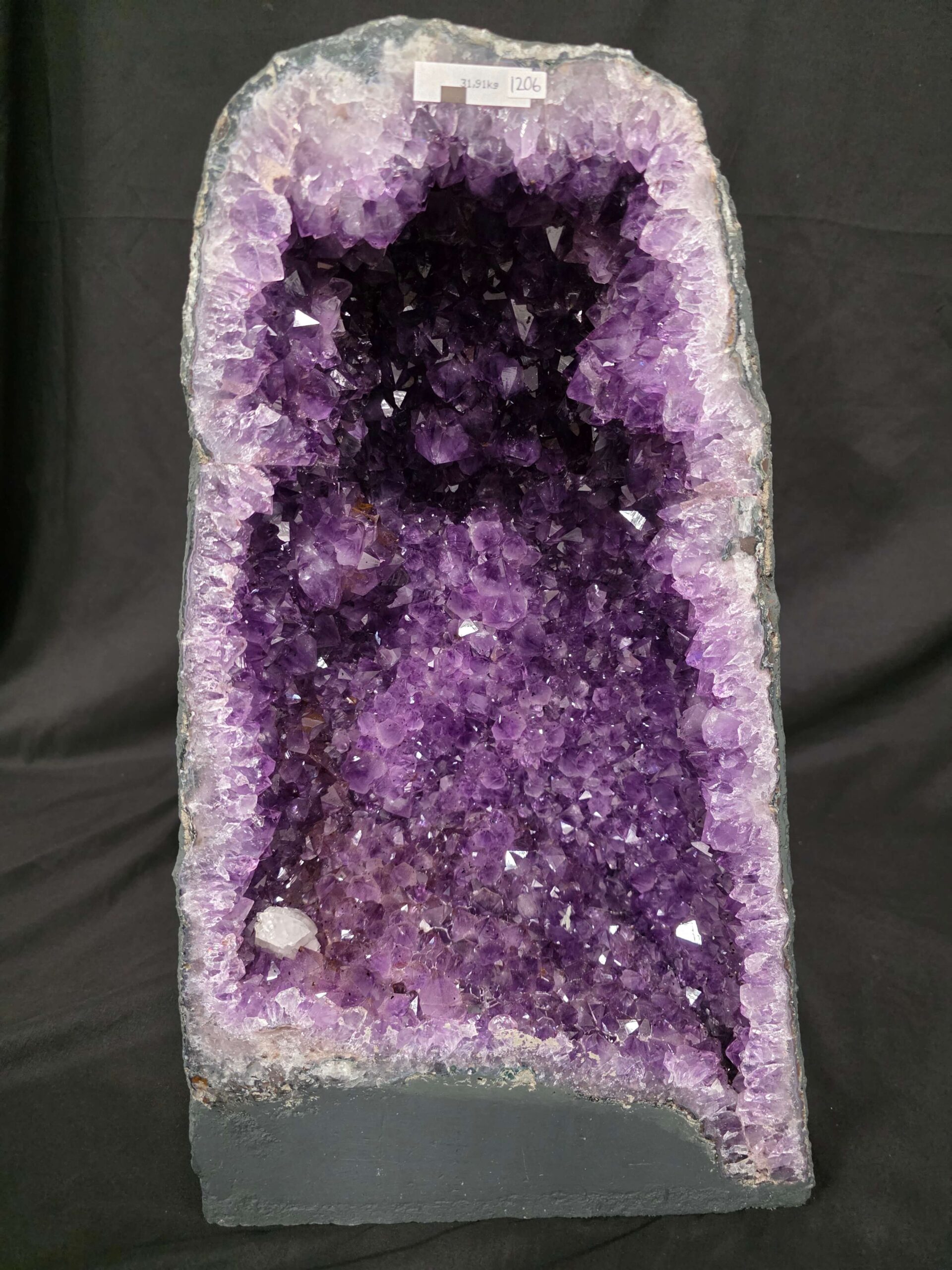 Tall Amethyst Crystal Geode 1206 Premium Queen Grade 31.91kg H51xW30xD18cm - Image 2