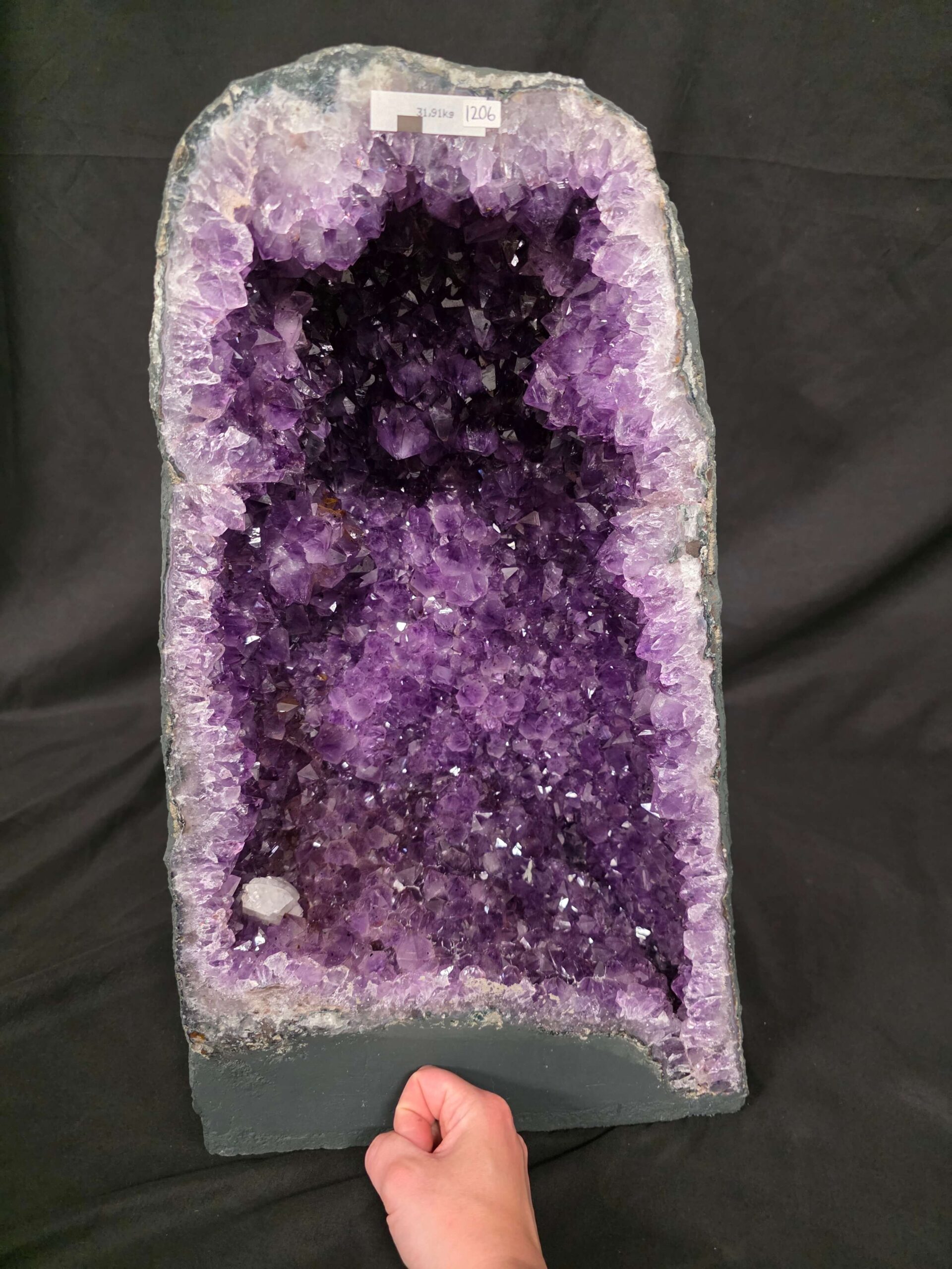 Tall Amethyst Crystal Geode 1206 Premium Queen Grade 31.91kg H51xW30xD18cm - Image 6