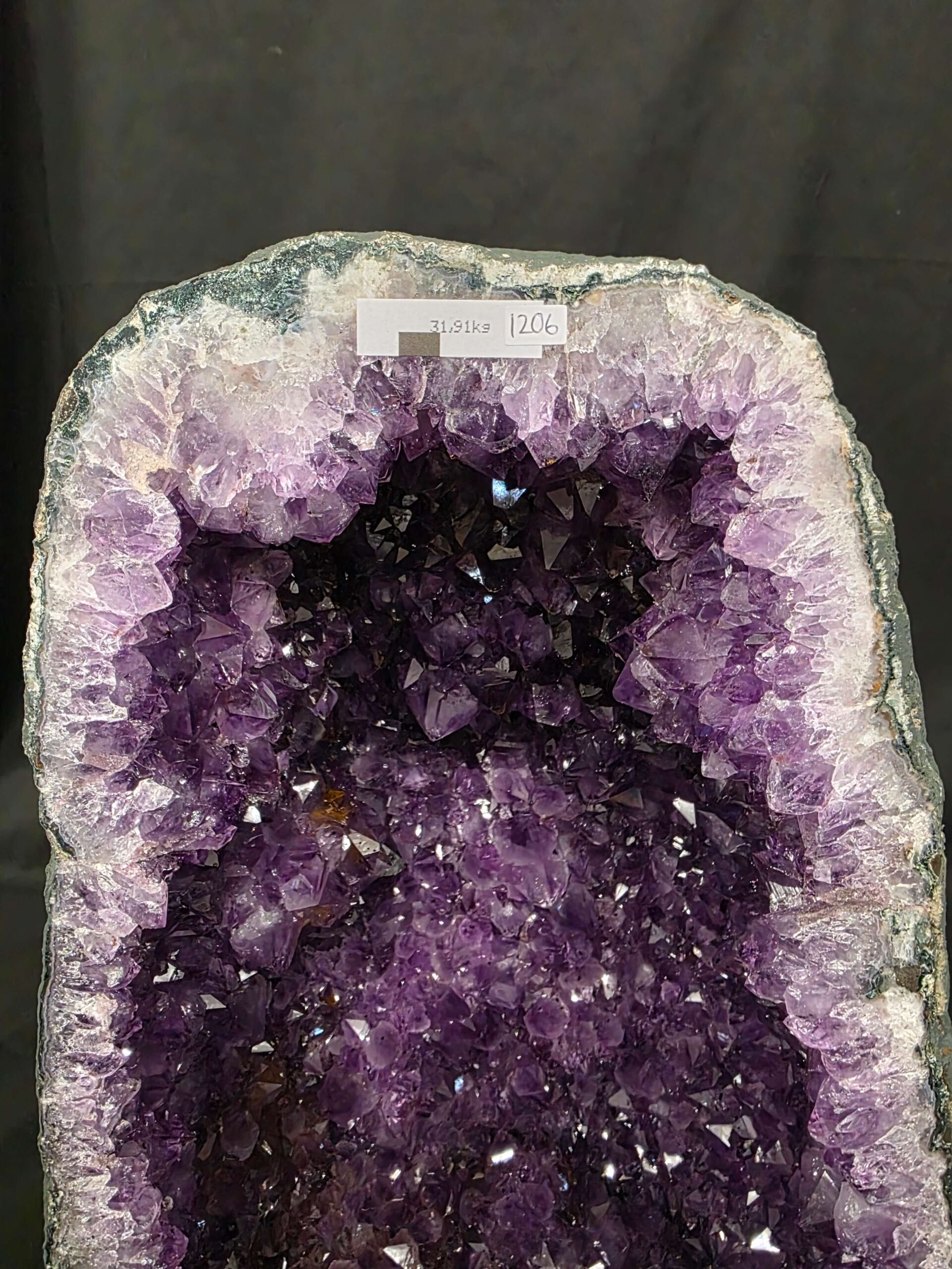 Tall Amethyst Crystal Geode 1206 Premium Queen Grade 31.91kg H51xW30xD18cm - Image 7