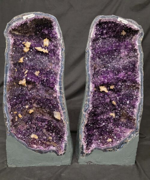 Amethyst Crystal Geode PAIR 1207 & 1208 Premium Queen Grade 39kg each - H69xW30xD27cm - Image 2