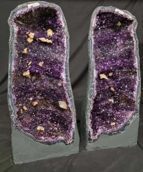 Amethyst Crystal Geode PAIR 1207 & 1208 Premium Queen Grade 39kg each - H69xW30xD27cm - Image 3