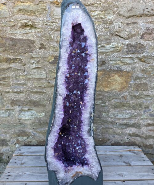 Alternative view of Very Tall Amethyst Crystal Geode 1211 Premium Queen Grade104kg – H125xW35xD30cm