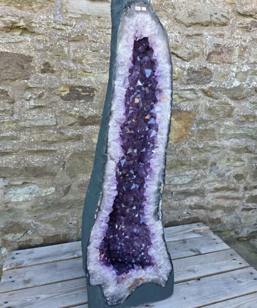 Very Tall Amethyst Crystal Geode 1211 Premium Queen Grade104kg – H125xW35xD30cm - Image 3