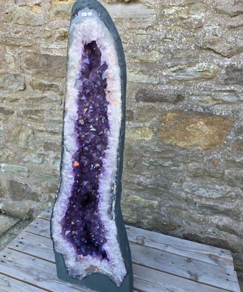 Very Tall Amethyst Crystal Geode 1211 Premium Queen Grade104kg – H125xW35xD30cm - Image 4