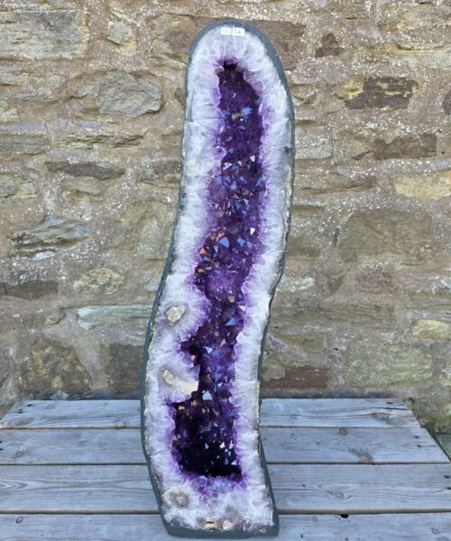 Alternative view of Very Tall Amethyst Crystal Geode 1212 Premium Queen Grade 57kg – H91xW23xD25cm