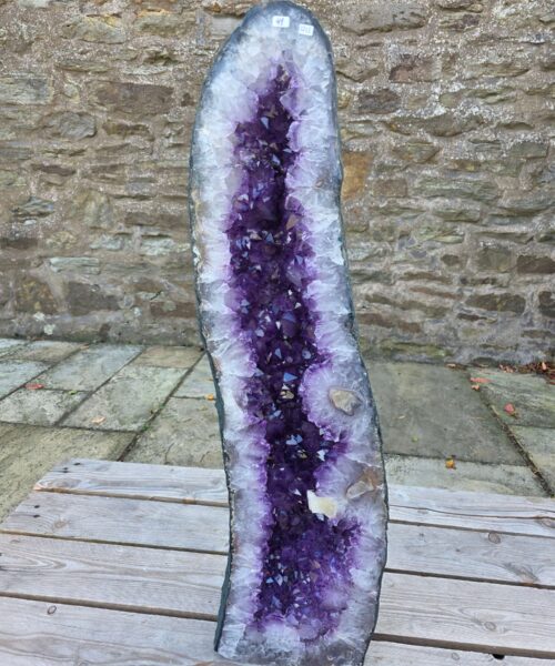 Alternative view of Very Tall Amethyst Crystal Geode 1213 Premium Queen Grade 41kg – H83xW23xD17cm