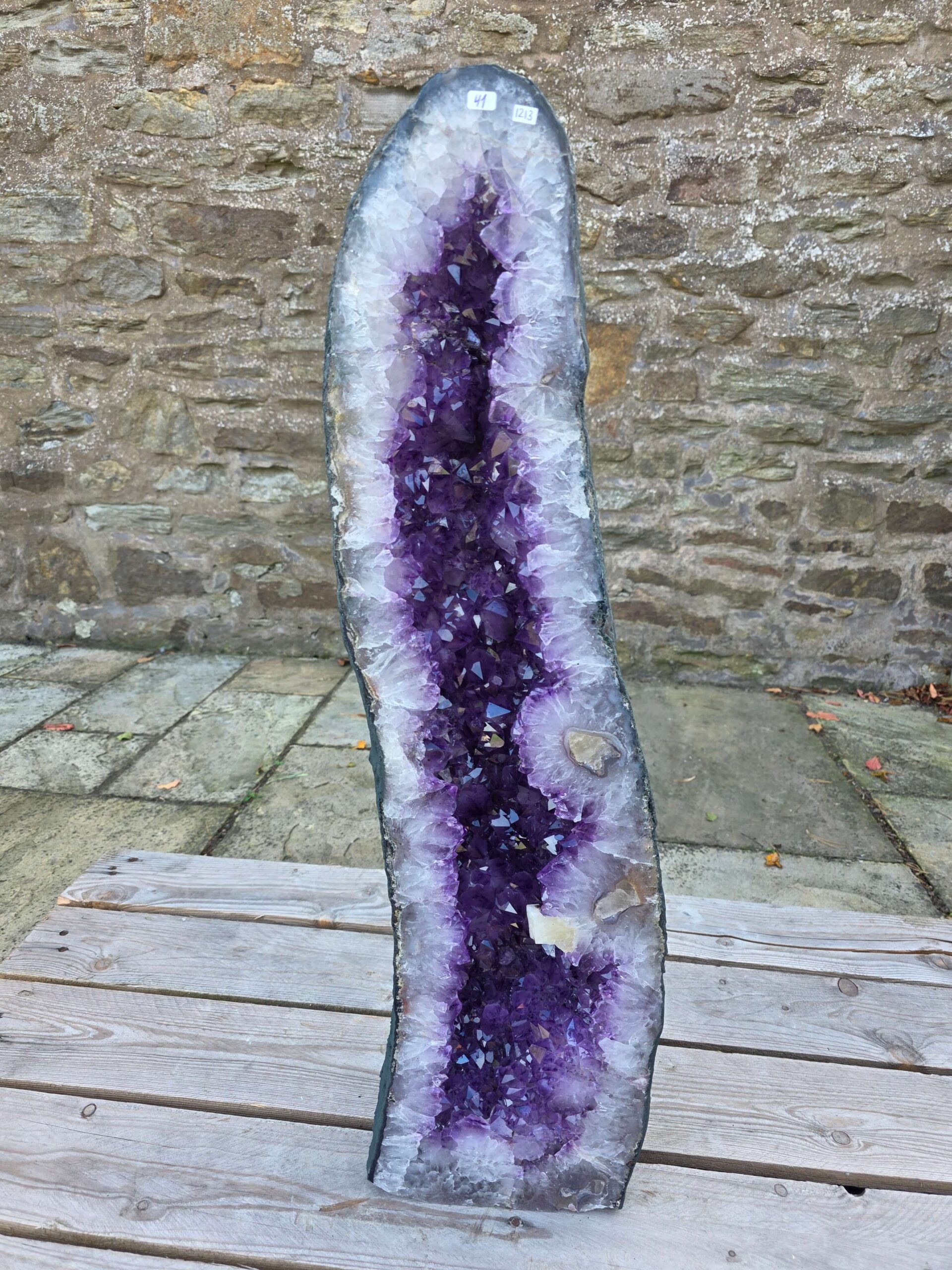Very Tall Amethyst Crystal Geode 1213 Premium Queen Grade 41kg – H83xW23xD17cm - Image 2