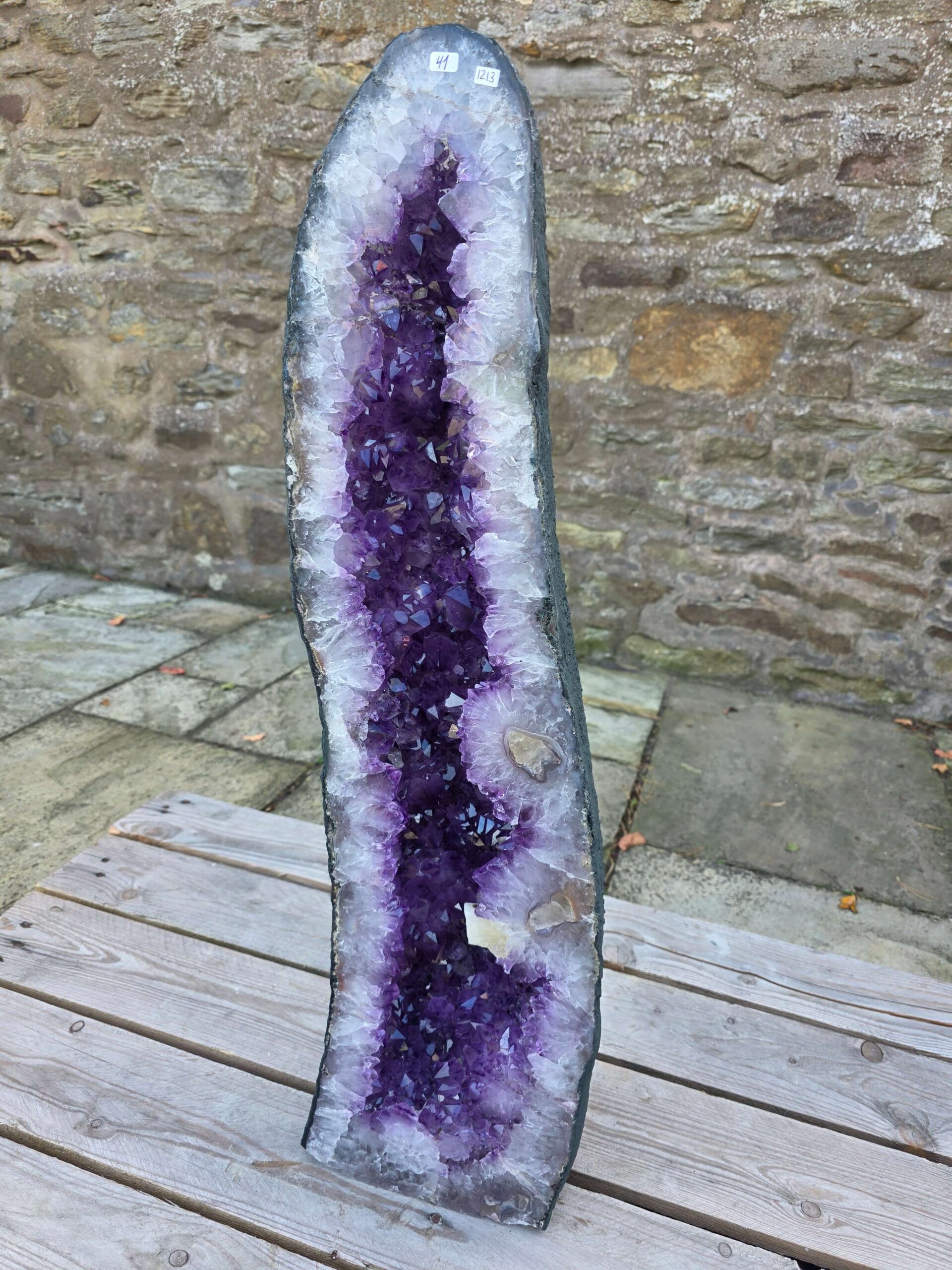 Very Tall Amethyst Crystal Geode 1213 Premium Queen Grade 41kg – H83xW23xD17cm - Image 3