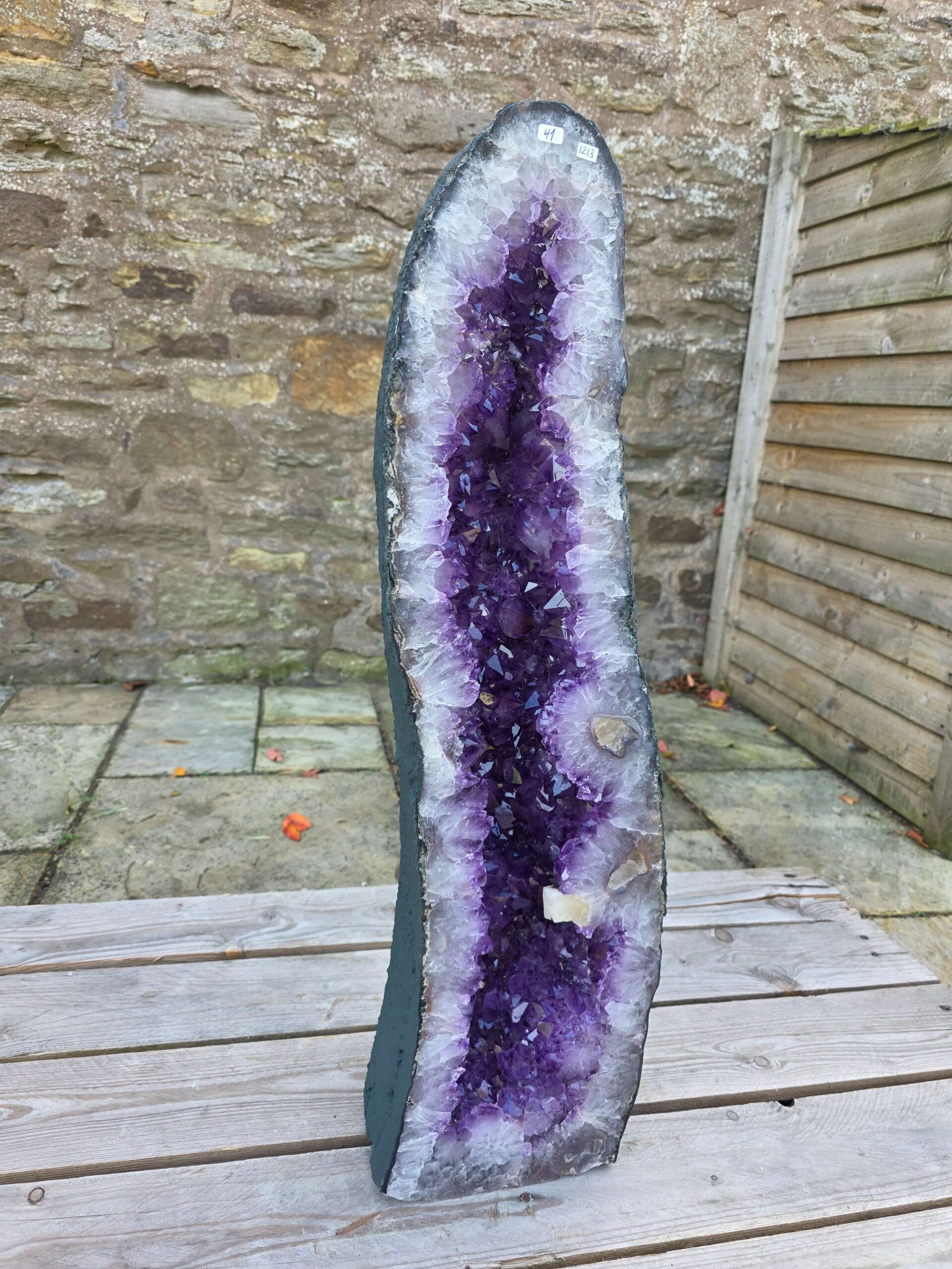 Very Tall Amethyst Crystal Geode 1213 Premium Queen Grade 41kg – H83xW23xD17cm - Image 4
