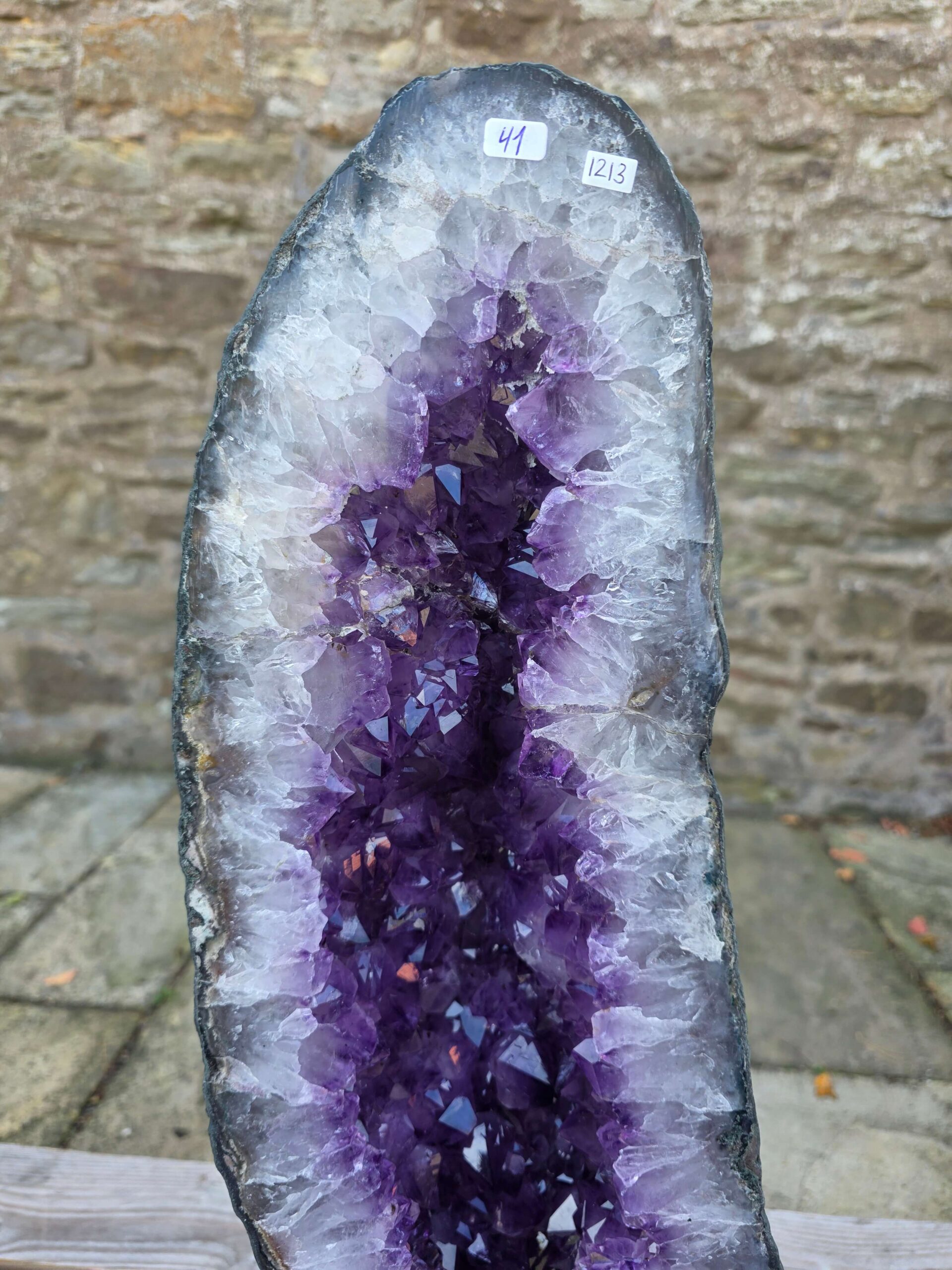 Very Tall Amethyst Crystal Geode 1213 Premium Queen Grade 41kg – H83xW23xD17cm - Image 6