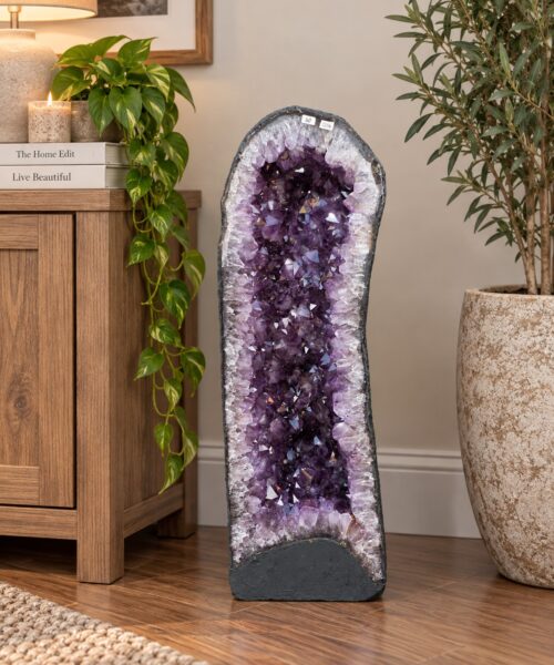 Very Tall Amethyst Crystal Geode 1214 Premium Queen Grade 60kg – H80xW27xD25cm