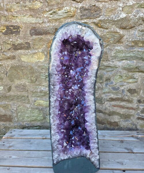 Alternative view of Very Tall Amethyst Crystal Geode 1214 Premium Queen Grade 60kg – H80xW27xD25cm