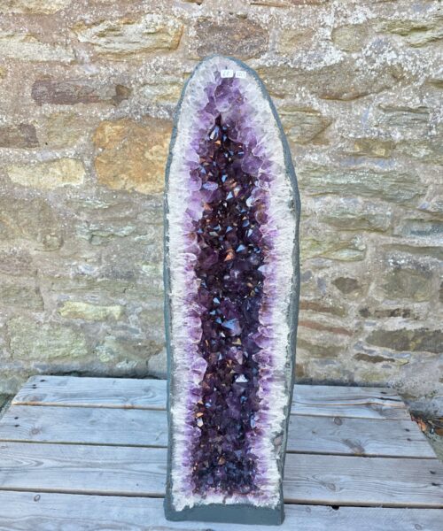 Alternative view of Very Tall Amethyst Crystal Geode 1217 Premium Queen Grade 61kg – H91xW26xD22cm