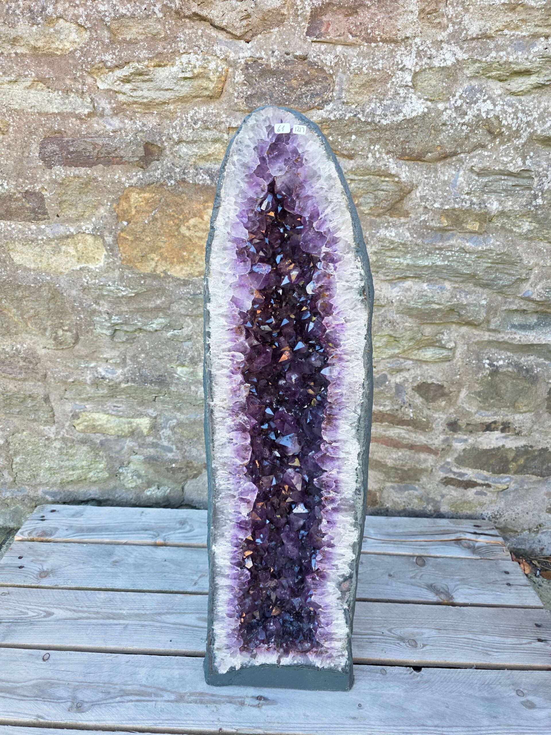 Very Tall Amethyst Crystal Geode 1217 Premium Queen Grade 61kg – H91xW26xD22cm - Image 2