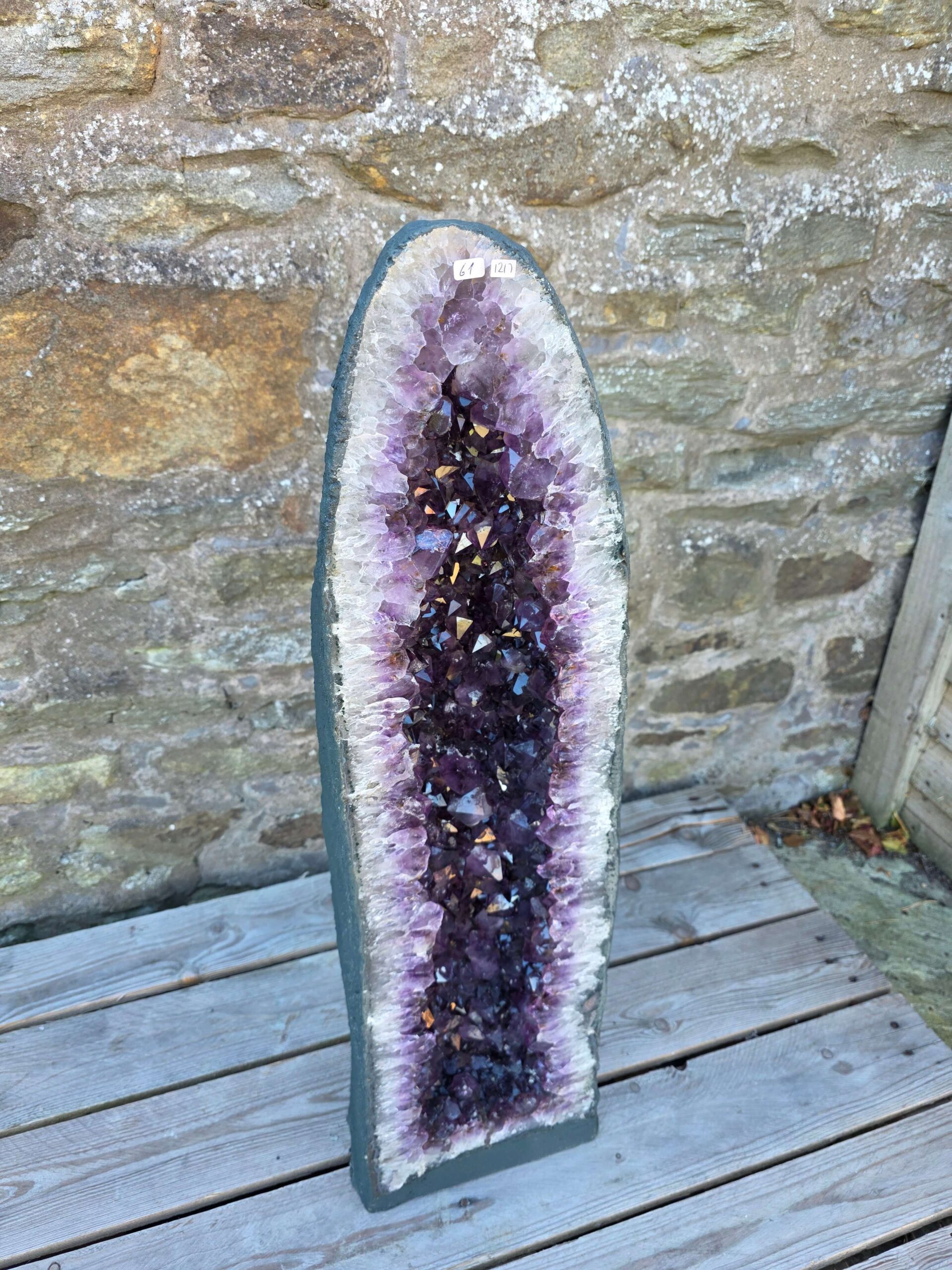 Very Tall Amethyst Crystal Geode 1217 Premium Queen Grade 61kg – H91xW26xD22cm - Image 4
