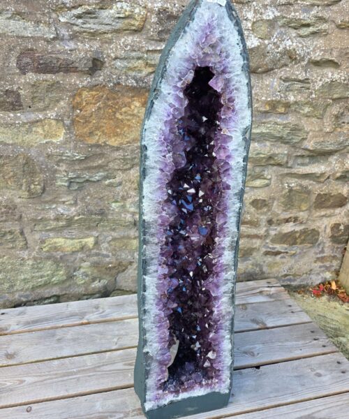 Very Tall Amethyst Crystal Geode 1218 Premium Queen Grade 70kg – H98xW25xD26cm - Image 3