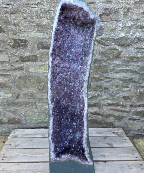 Alternative view of Very Tall Amethyst Crystal Geode 1220 Premium Queen Grade 79kg – H110xW32xD30cm