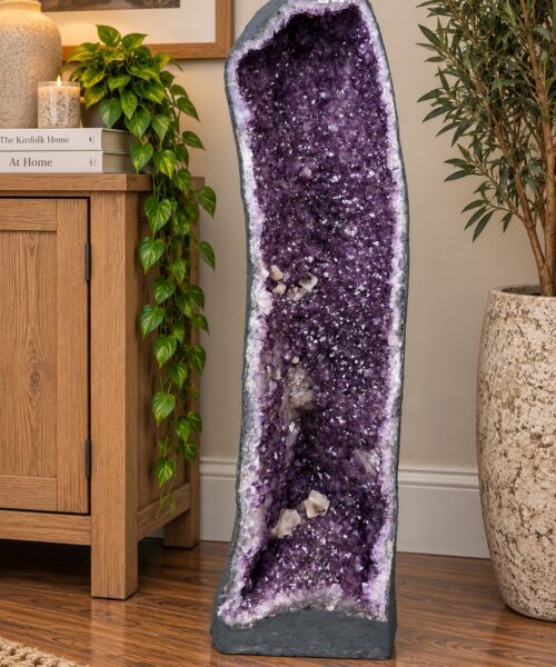 Very Tall Amethyst Crystal Geode 1221 Premium Queen Grade 88kg – H108xW30xD35cm