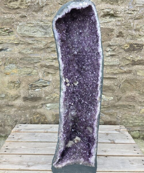 Alternative view of Very Tall Amethyst Crystal Geode 1221 Premium Queen Grade 88kg – H108xW30xD35cm