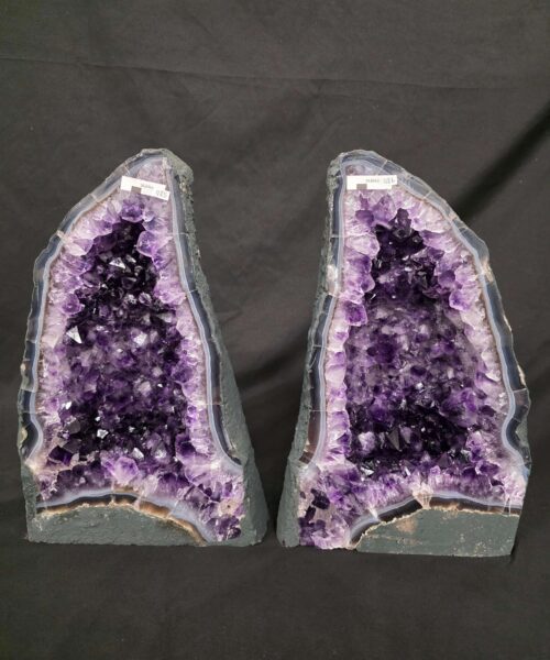 Alternative view of Amethyst Crystal Geode PAIR 1185 & 1186 Premium Queen Grade 16kg each - H39xW24xD17cm