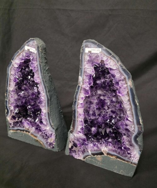 Amethyst Crystal Geode PAIR 1185 & 1186 Premium Queen Grade 16kg each - H39xW24xD17cm - Image 4