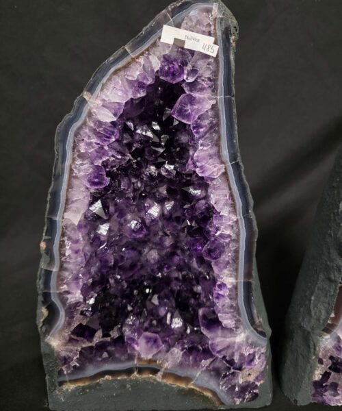 Amethyst Crystal Geode PAIR 1185 & 1186 Premium Queen Grade 16kg each - H39xW24xD17cm - Image 5