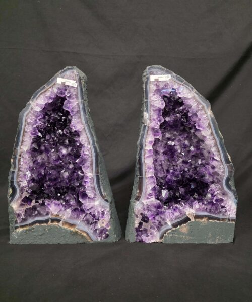 Amethyst Crystal Geode PAIR 1185 & 1186 Premium Queen Grade 16kg each - H39xW24xD17cm - Image 7