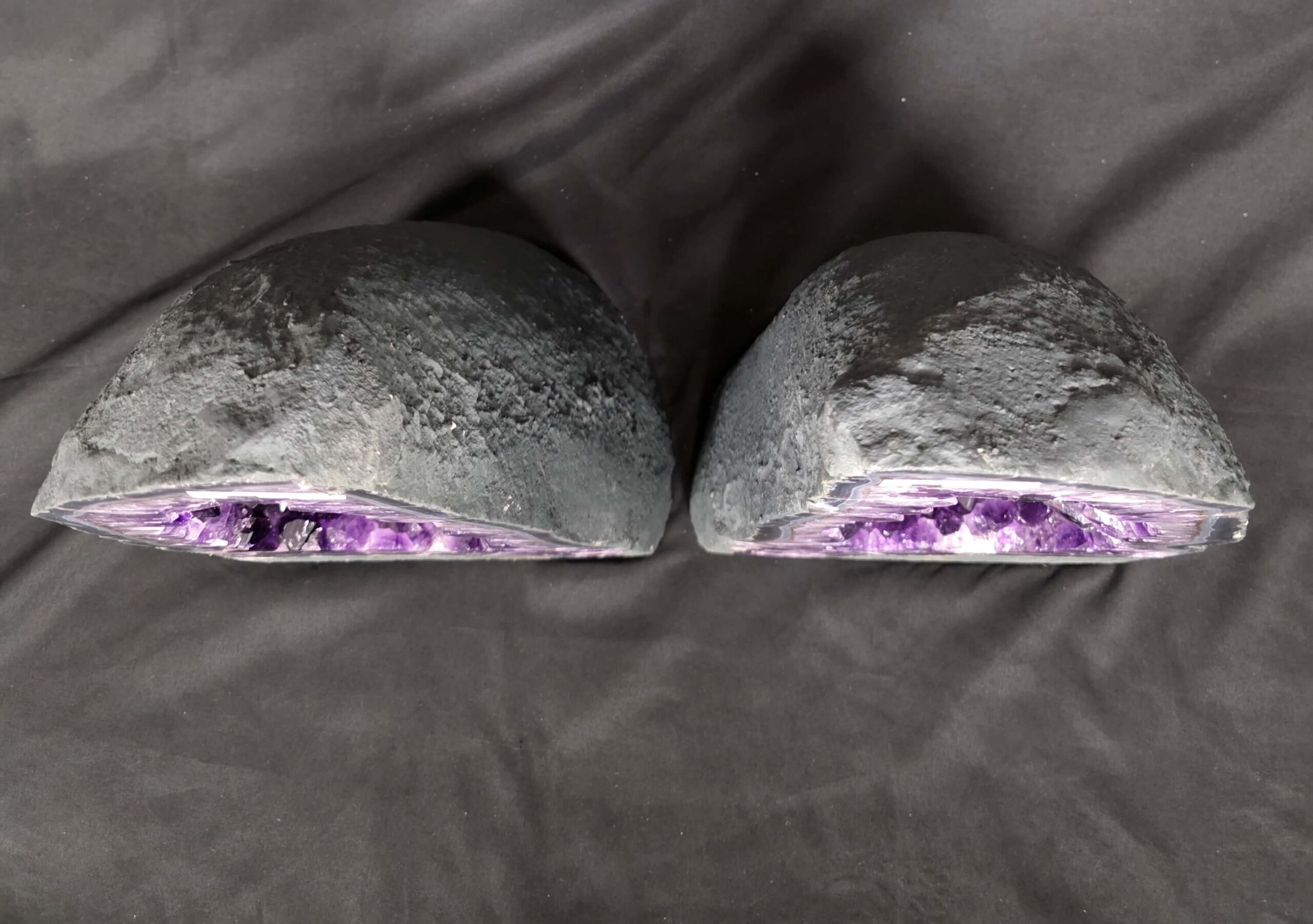 Amethyst Crystal Geode PAIR 1185 & 1186 Premium Queen Grade 16kg each - H39xW24xD17cm - Image 8
