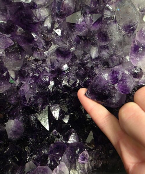 Amethyst Crystal Geode PAIR 1185 & 1186 Premium Queen Grade 16kg each - H39xW24xD17cm - Image 9