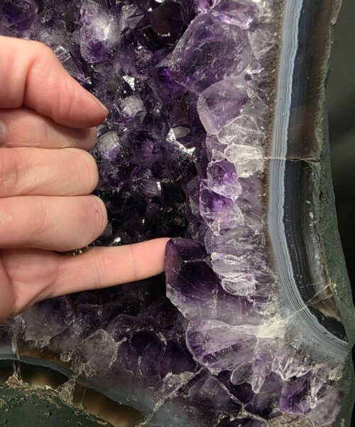 Amethyst Crystal Geode PAIR 1185 & 1186 Premium Queen Grade 16kg each - H39xW24xD17cm - Image 10