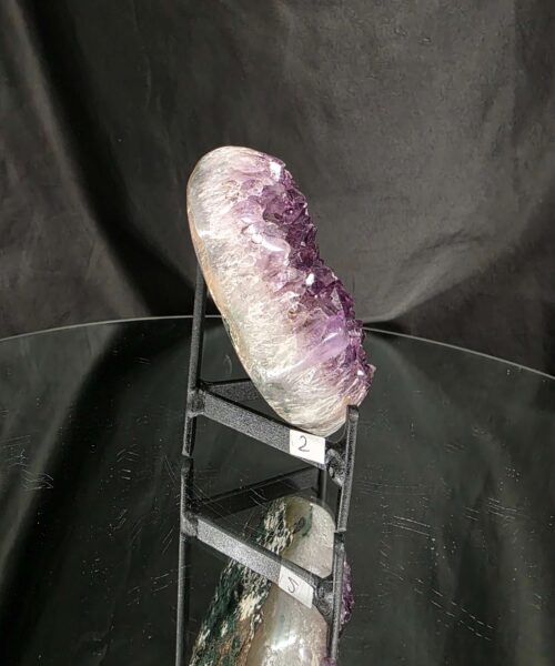 Amethyst Heart on Stand 2 Purple Quartz Geode Crystal Gift 762g - H12xW13xD6cm - Image 10