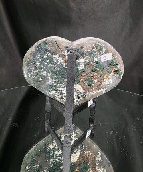 Amethyst Heart on Stand 2 Purple Quartz Geode Crystal Gift 762g - H12xW13xD6cm - Image 9