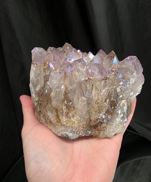 Alternative view of Large Amethyst Angel Aura Premium Candle 1 Handpicked 1.806g H8xW12xD9.5cm A Grade Cluster Druzy Tealight Holders