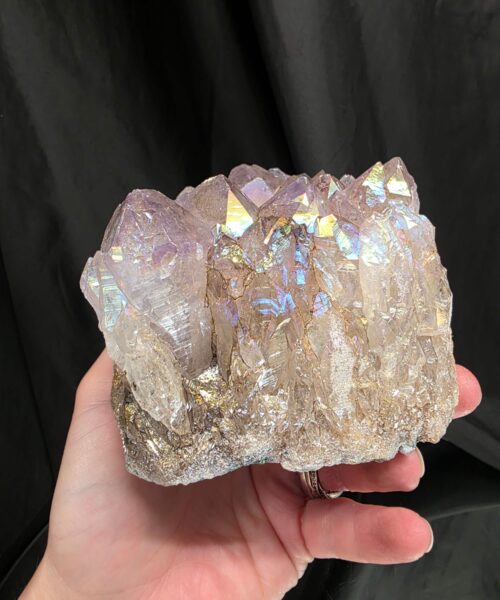 Large Amethyst Angel Aura Premium Candle 1 Handpicked 1.806g H8xW12xD9.5cm A Grade Cluster Druzy Tealight Holders - Image 3