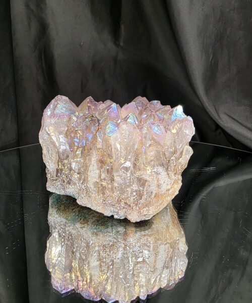 Large Amethyst Angel Aura Premium Candle 1 Handpicked 1.806g H8xW12xD9.5cm A Grade Cluster Druzy Tealight Holders - Image 4