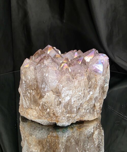 Large Amethyst Angel Aura Premium Candle 1 Handpicked 1.806g H8xW12xD9.5cm A Grade Cluster Druzy Tealight Holders - Image 5