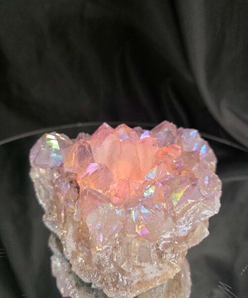 Large Amethyst Angel Aura Premium Candle 1 Handpicked 1.806g H8xW12xD9.5cm A Grade Cluster Druzy Tealight Holders - Image 6