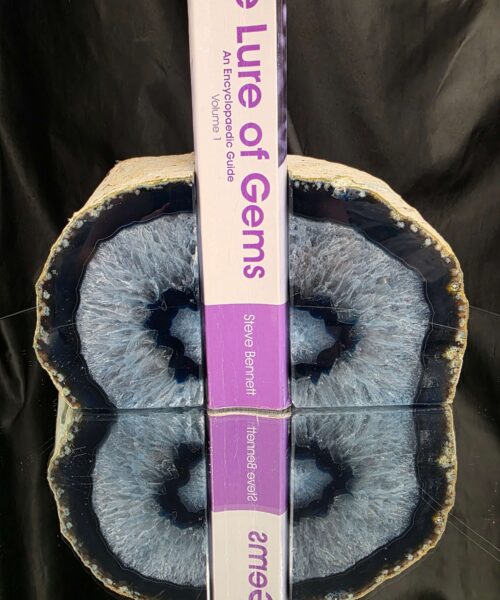 Blue Natural Edge Microcrystalline Quartz Premium Bookends 1 Ornament Handpicked Size 2.118kg H12xW16xD6cm - Image 5