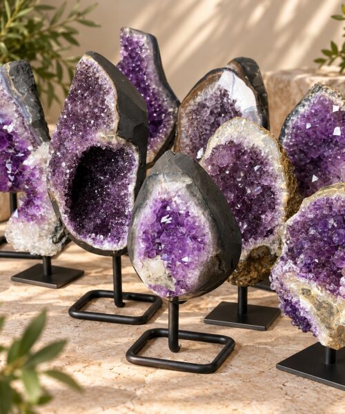 Amethyst Geode / Druzy On Stands