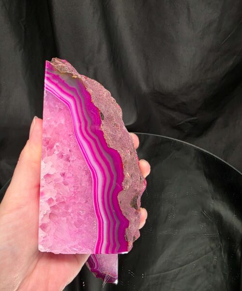 Pink Natural Edge Microcrystalline Quartz Premium Bookends 1 Ornament Handpicked Size 1.473kg H15xW14.4xD4cm - Image 10