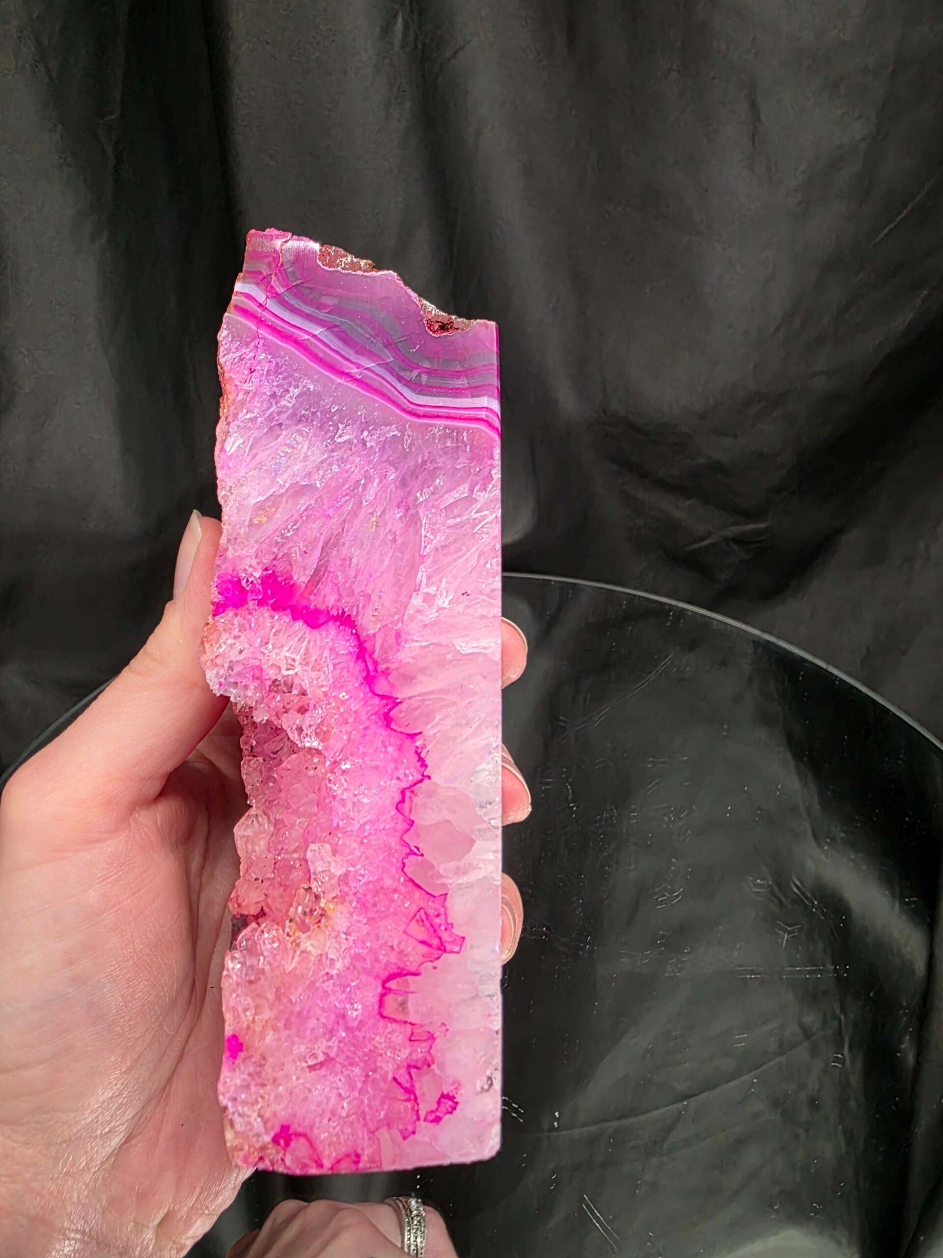 Pink Natural Edge Microcrystalline Quartz Premium Bookends 1 Ornament Handpicked Size 1.473kg H15xW14.4xD4cm - Image 11