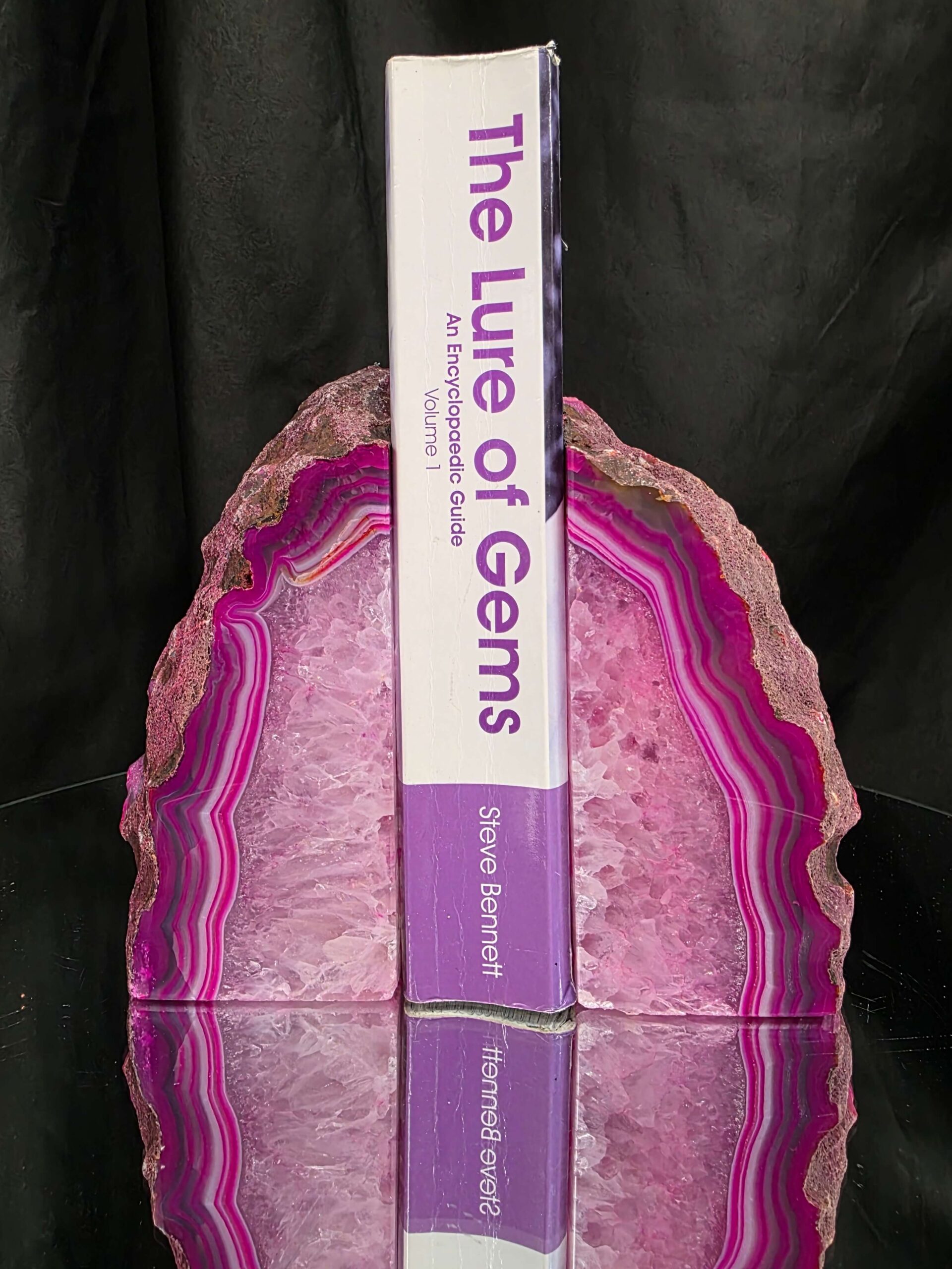 Pink Natural Edge Microcrystalline Quartz Premium Bookends 1 Ornament Handpicked Size 1.473kg H15xW14.4xD4cm - Image 5