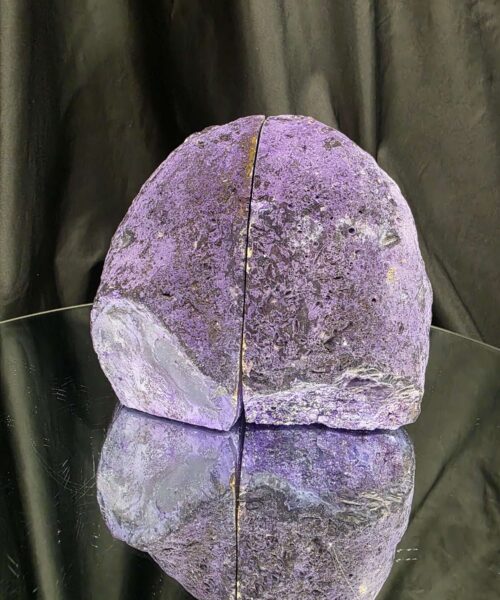 Purple Natural Edge Microcrystalline Quartz Premium Bookends 1 Ornament Handpicked Size 2.016kg H14xW16xD5cm - Image 11