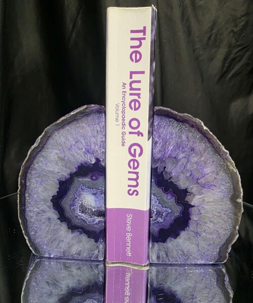 Purple Natural Edge Microcrystalline Quartz Premium Bookends 1 Ornament Handpicked Size 2.016kg H14xW16xD5cm - Image 9