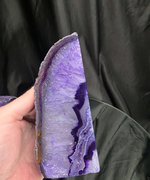 Purple Natural Edge Microcrystalline Quartz Premium Bookends 1 Ornament Handpicked Size 2.016kg H14xW16xD5cm - Image 5