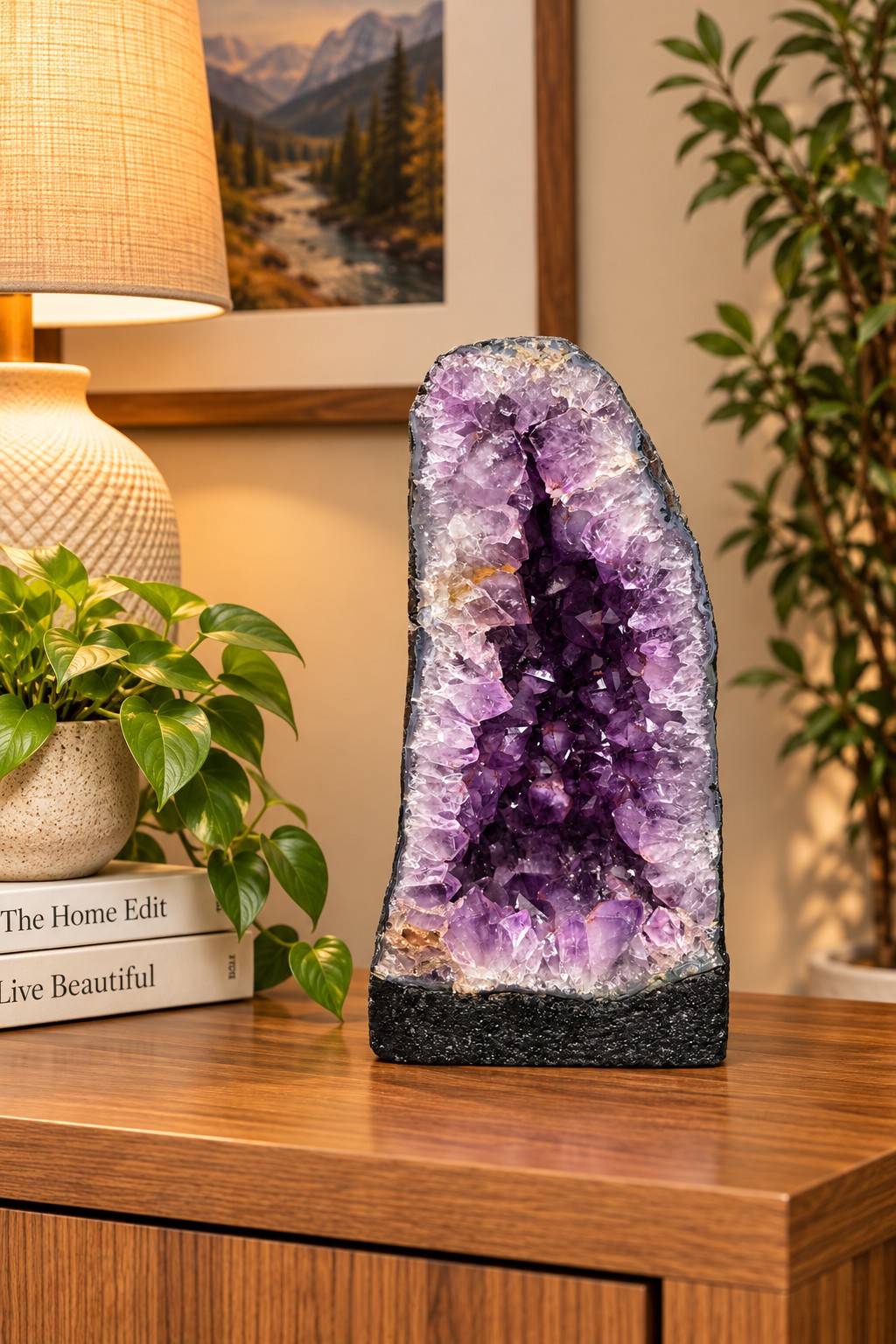 Amethyst Crystal Geode 1151 Premium Queen Grade 7.55kg H34xW18xD10cm