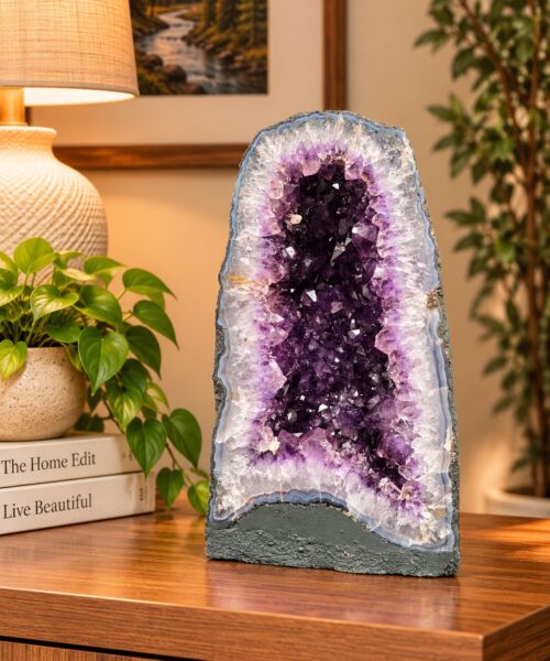 Amethyst Crystal Geode 1159 Premium Queen Grade 9.11kg H33xW18xD12cm