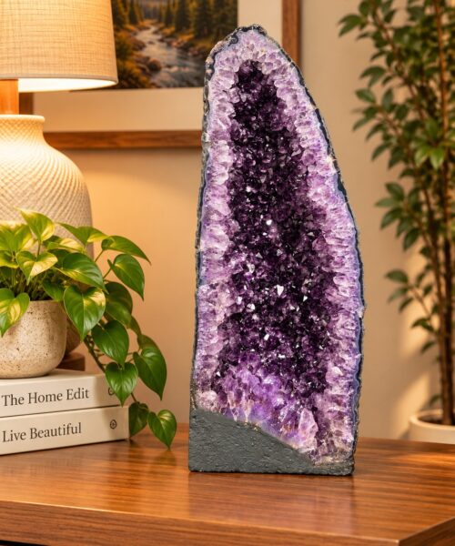 Amethyst Crystal Geode 1160 Premium Queen Grade 9.7kg H44xW17xD9cm