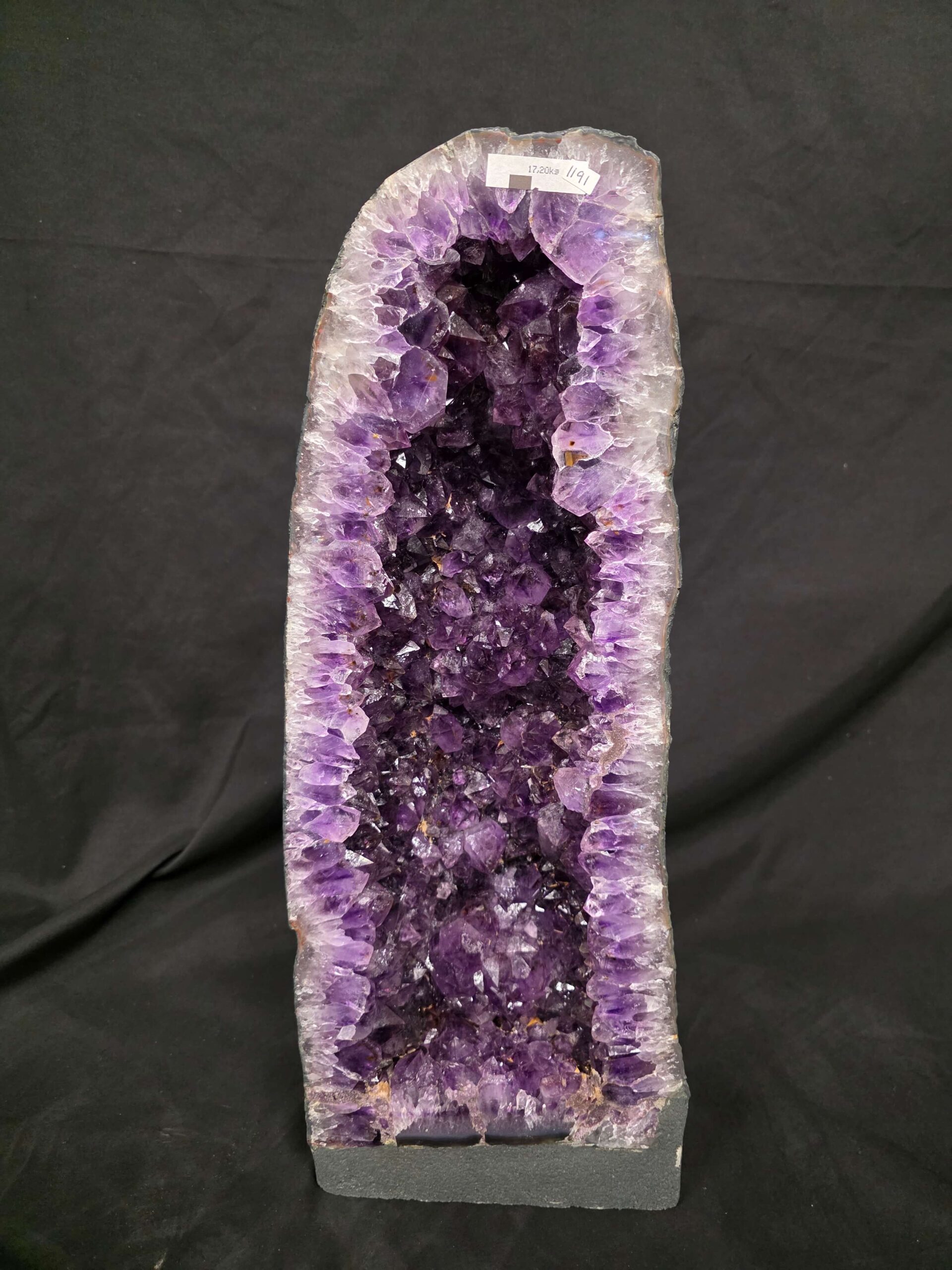 Tall Amethyst Crystal Geode 1191 Premium Queen Grade 17.2kg H52xW19xD13cm - Image 11
